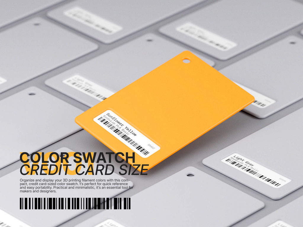 Credit Card-Sized Filament Color Swatch