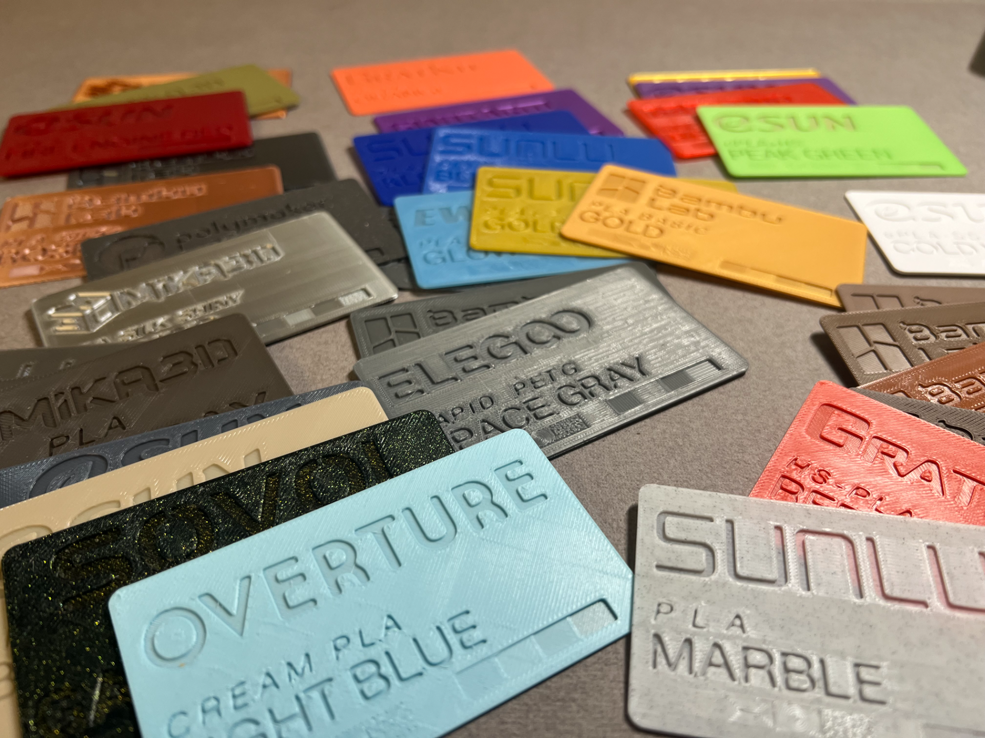 Business Card Swatch - Filament Management System