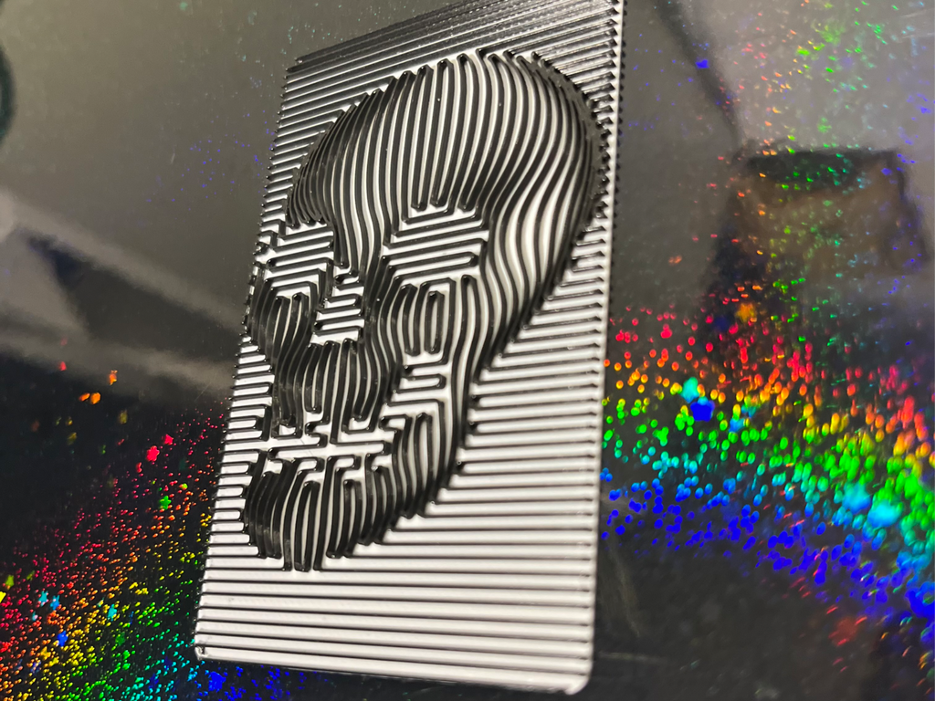 Optical Illusion Skull Card