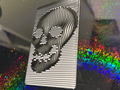 Optical Illusion Skull Card
