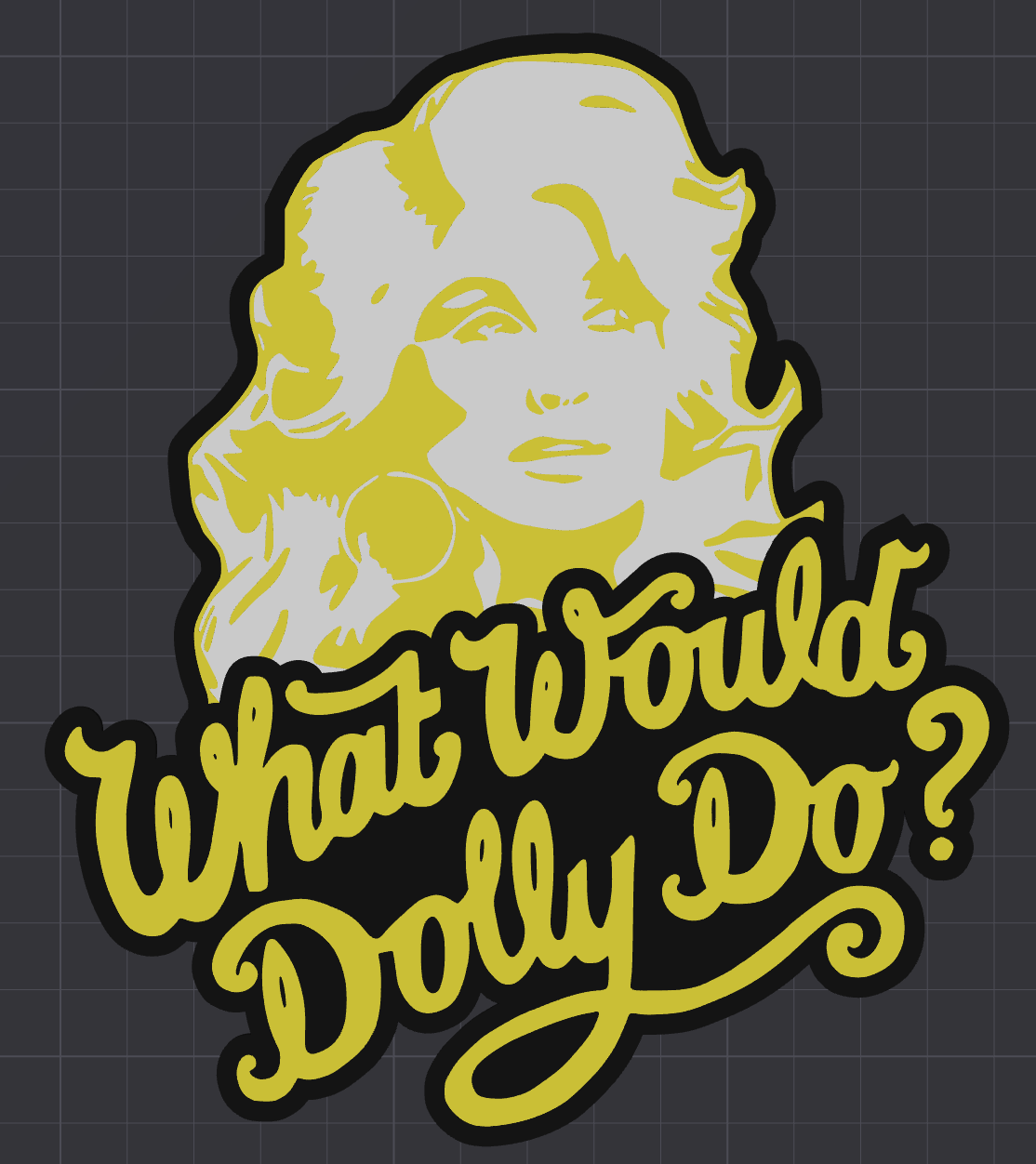 Dolly Parton Oversized Coaster