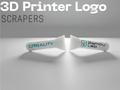 3D print bed scrapers with 3d printer logos