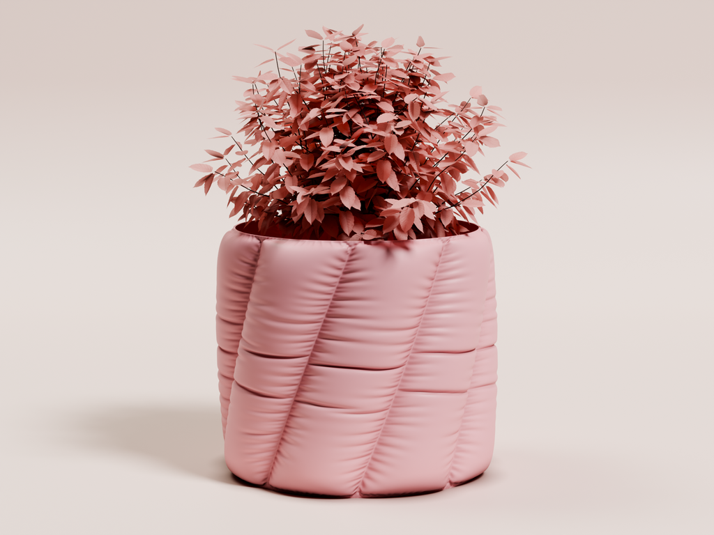 Cloth Plant Pot - Tilted Quilted (Com. Lic.)
