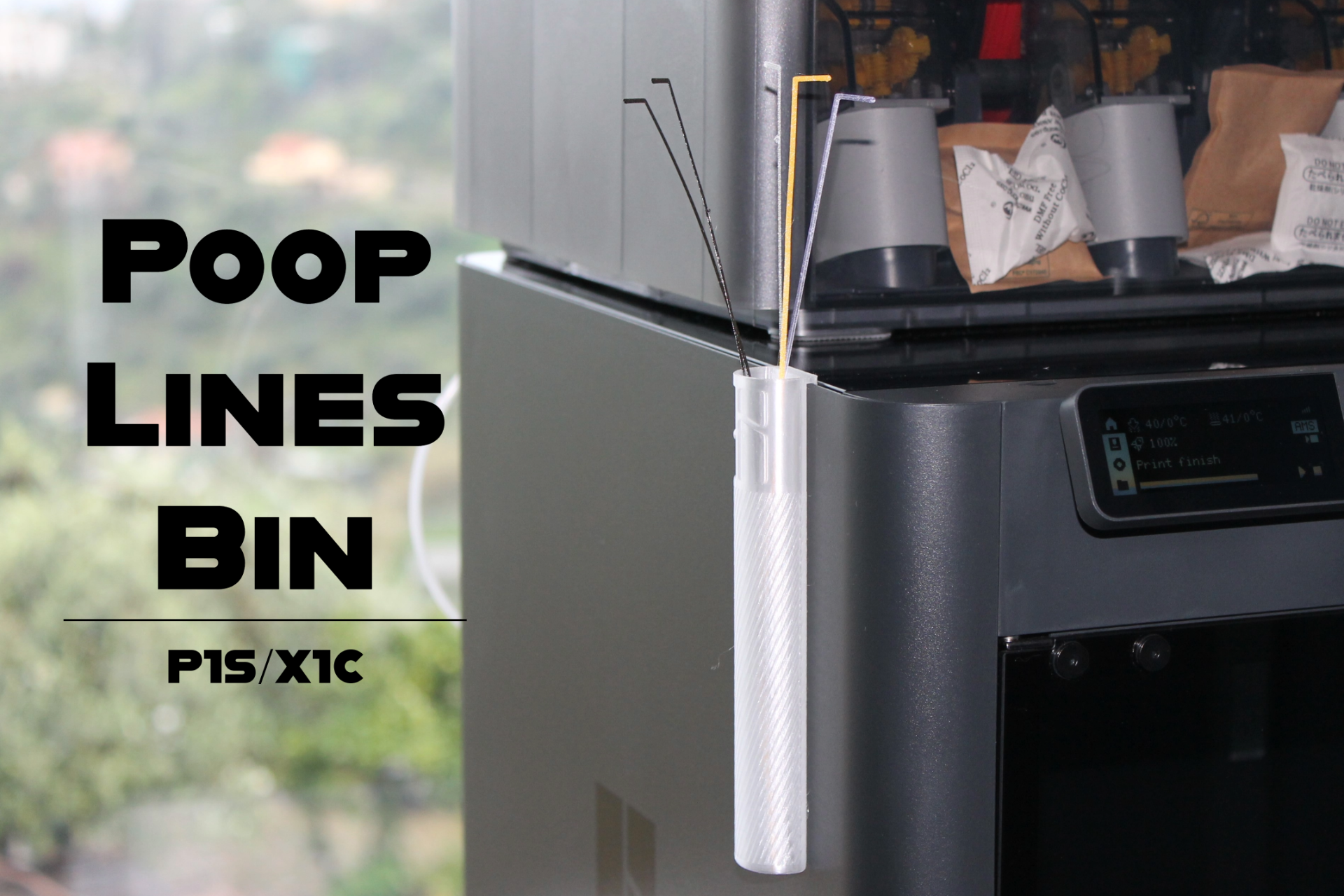 P1S/X1C Bin for Poop Lines purge Bambulab