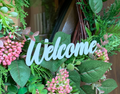 Inscription welcome sign