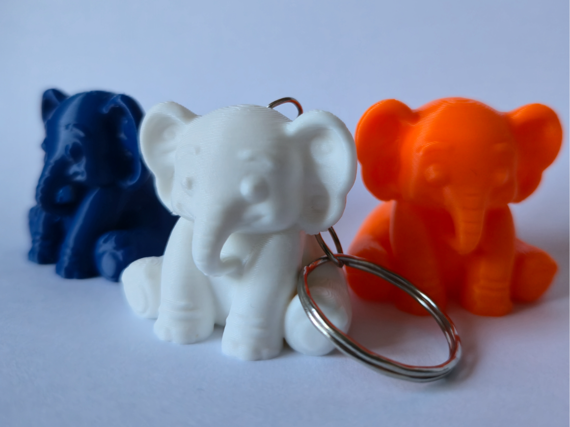 Cute Chibi Mini Elephant Keychain