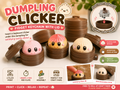 Dumpling Clicker and Pot Keychain