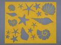 Beach Summer Sea Shell Stencil Template Pattern