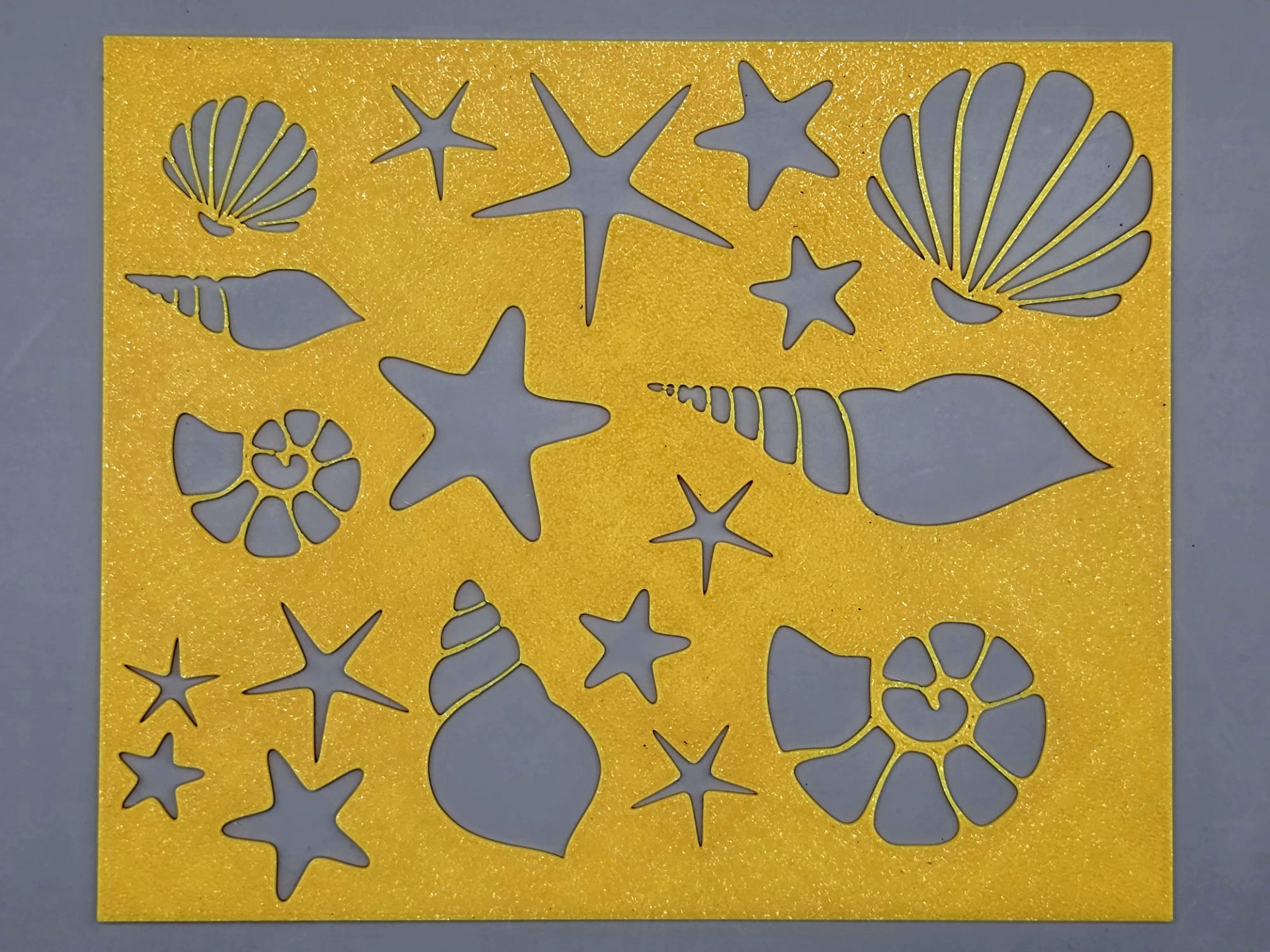 Beach Summer Sea Shell Stencil Template Pattern