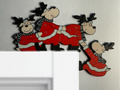 wall art Corner door Christmas with reindeer