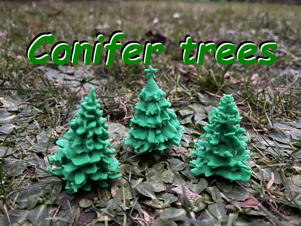 Coniferous trees diorama