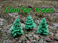 Coniferous trees diorama
