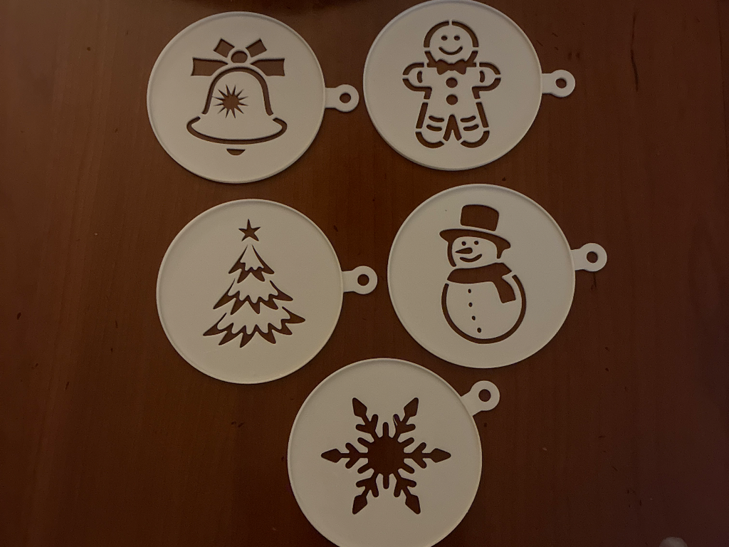 Christmas Coffee Stencils - Cappuccino