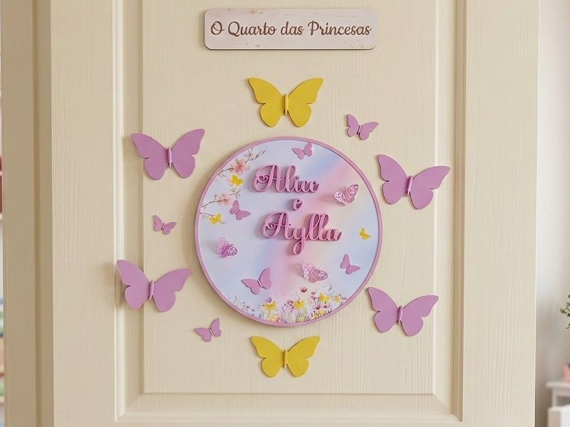 Placa Decorativa para Porta Infantil