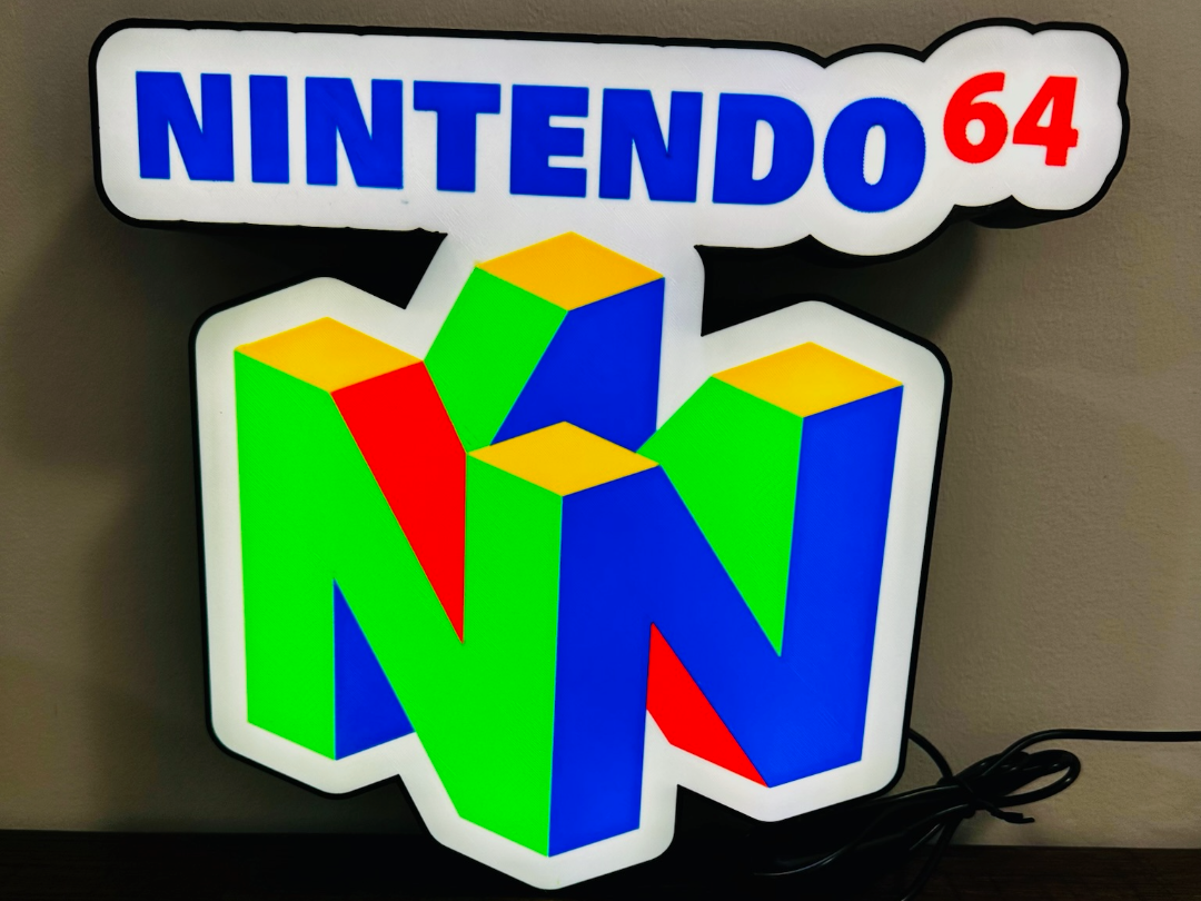 Nintendo N64 Logo - Light up Sign