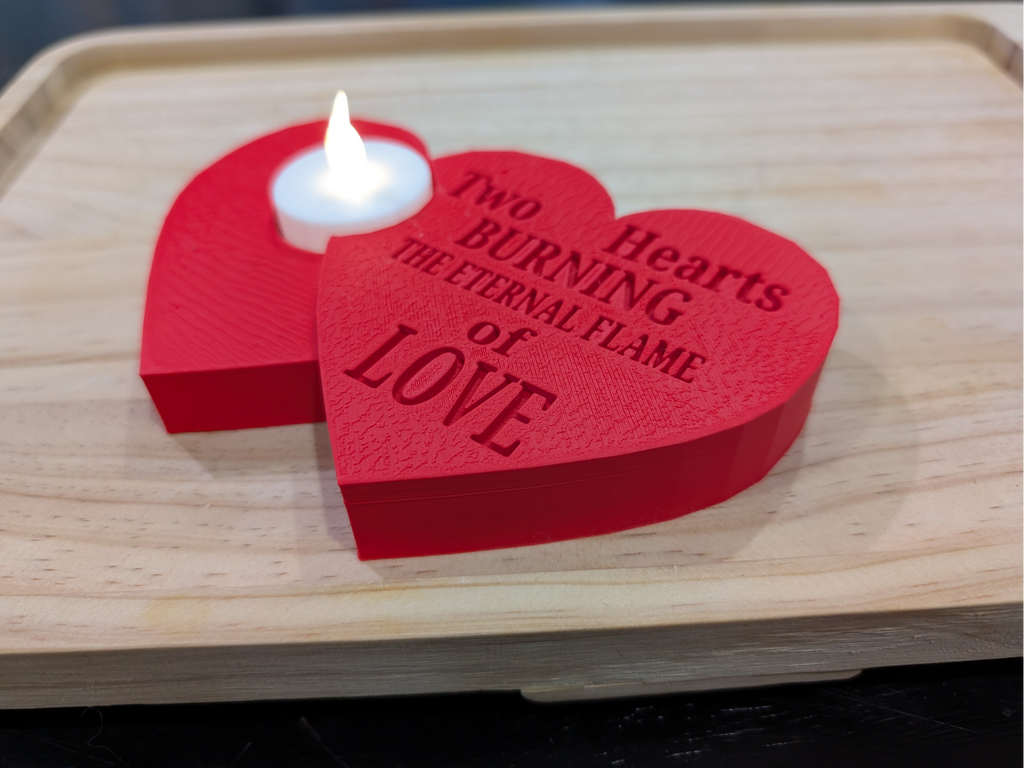 Eternal flame of Love Tealight candle holder