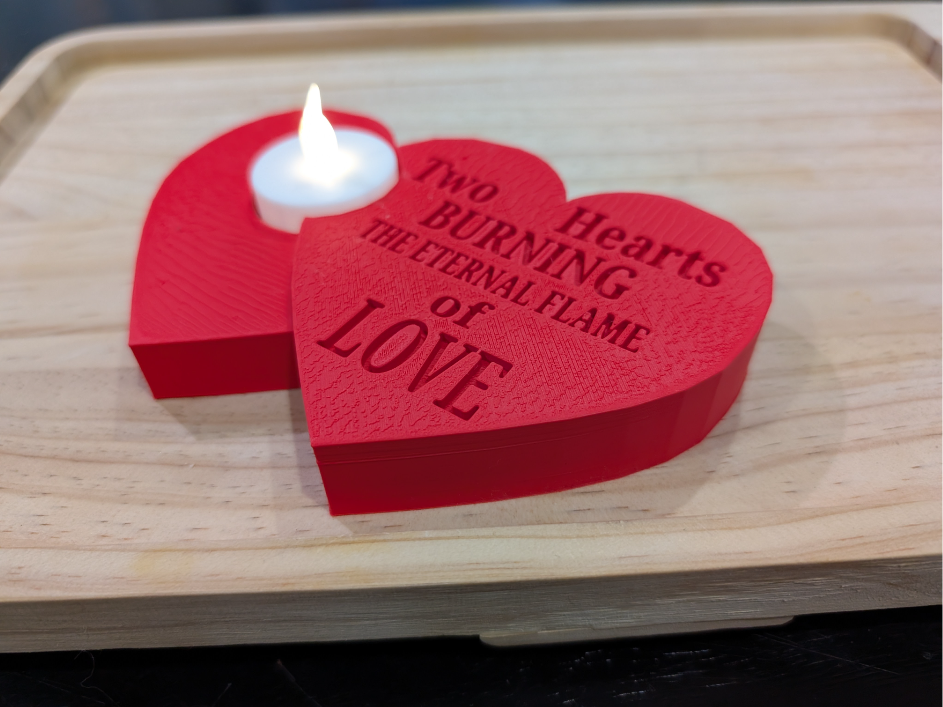 Eternal flame of Love Tealight candle holder