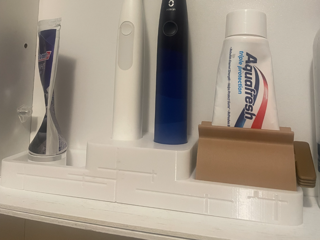 Toothbrush and Toothpaste Holder