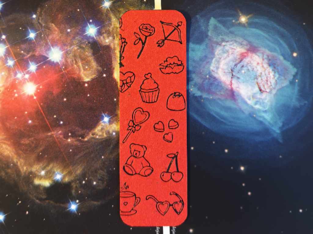 Valentines Day minimalistic Bookmark Hueforge