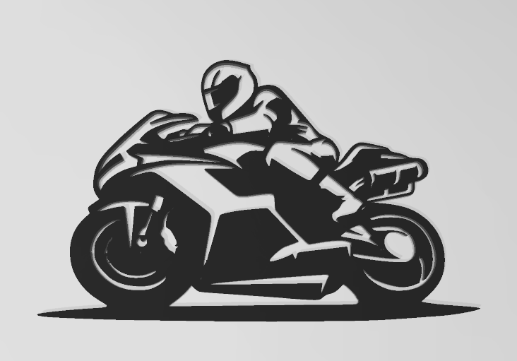 2D Biker wall art