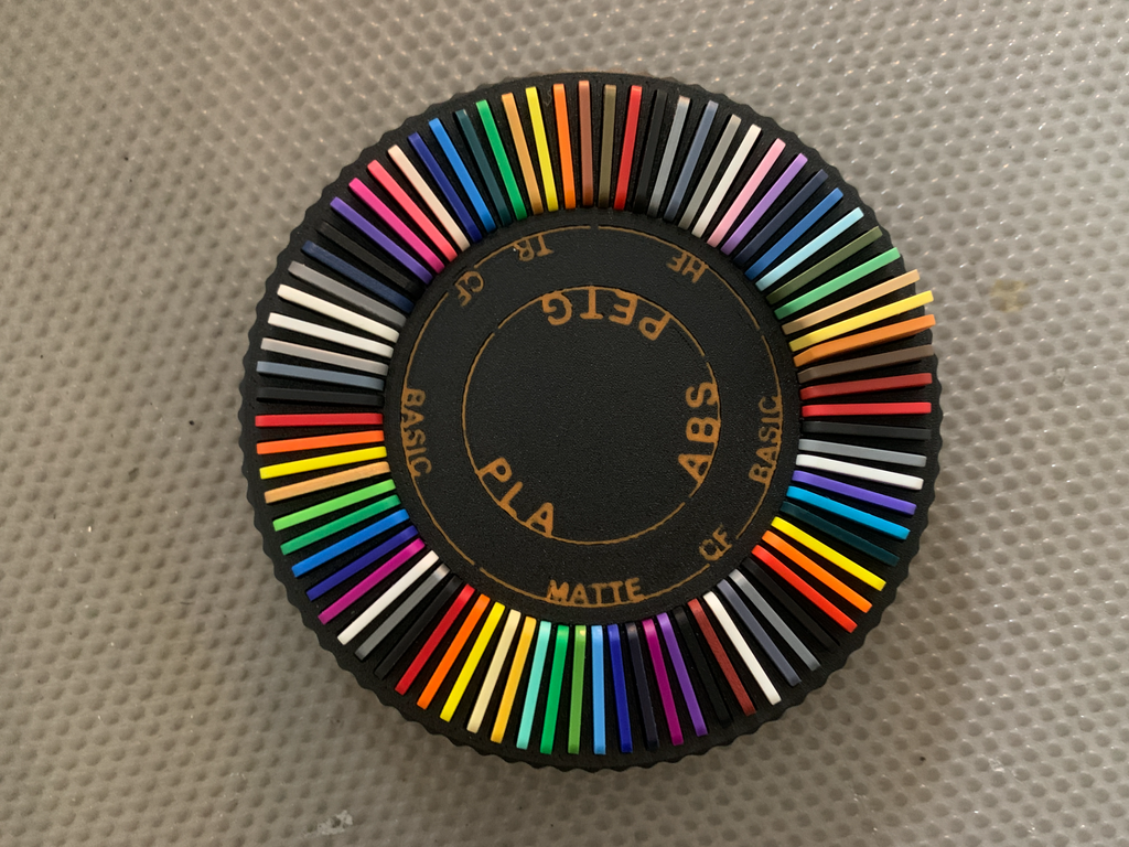 NEW SWATCHES Spinning filament display with names