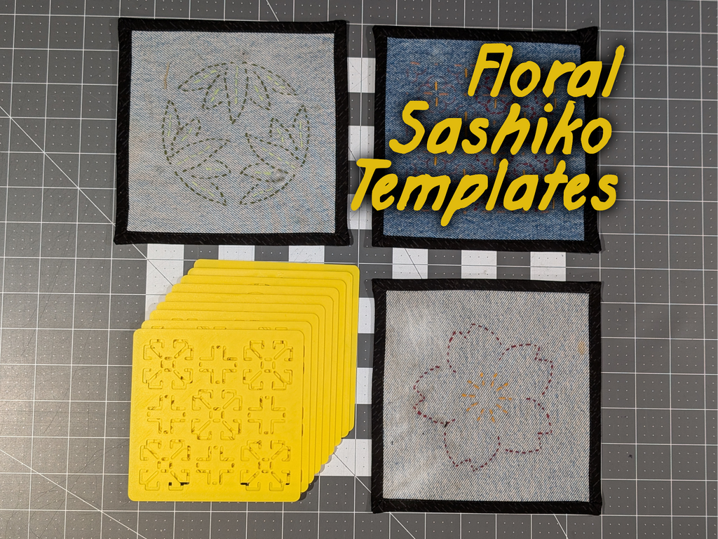 Sashiko Templates - Floral Shapes