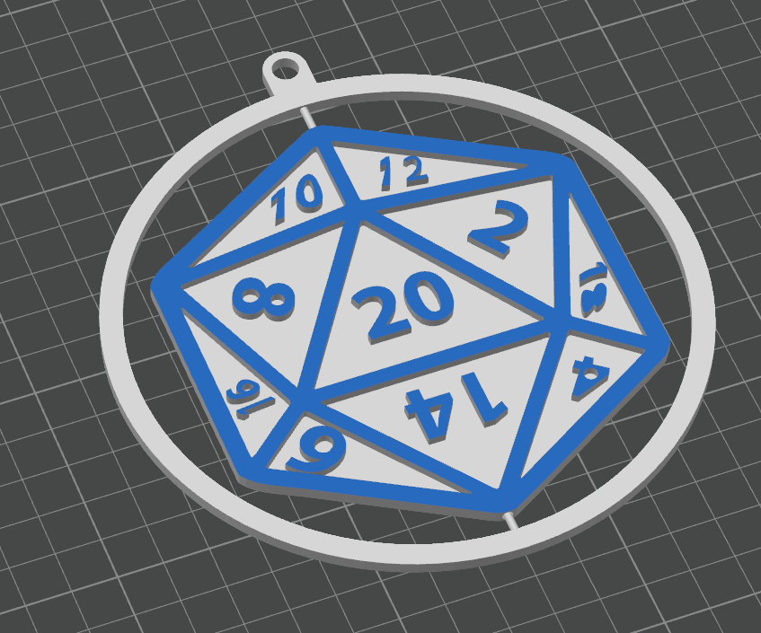 DnD D20 Christmas Ornament