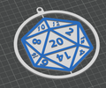 DnD D20 Christmas Ornament