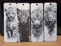 Set of 4 big cats bookmarks