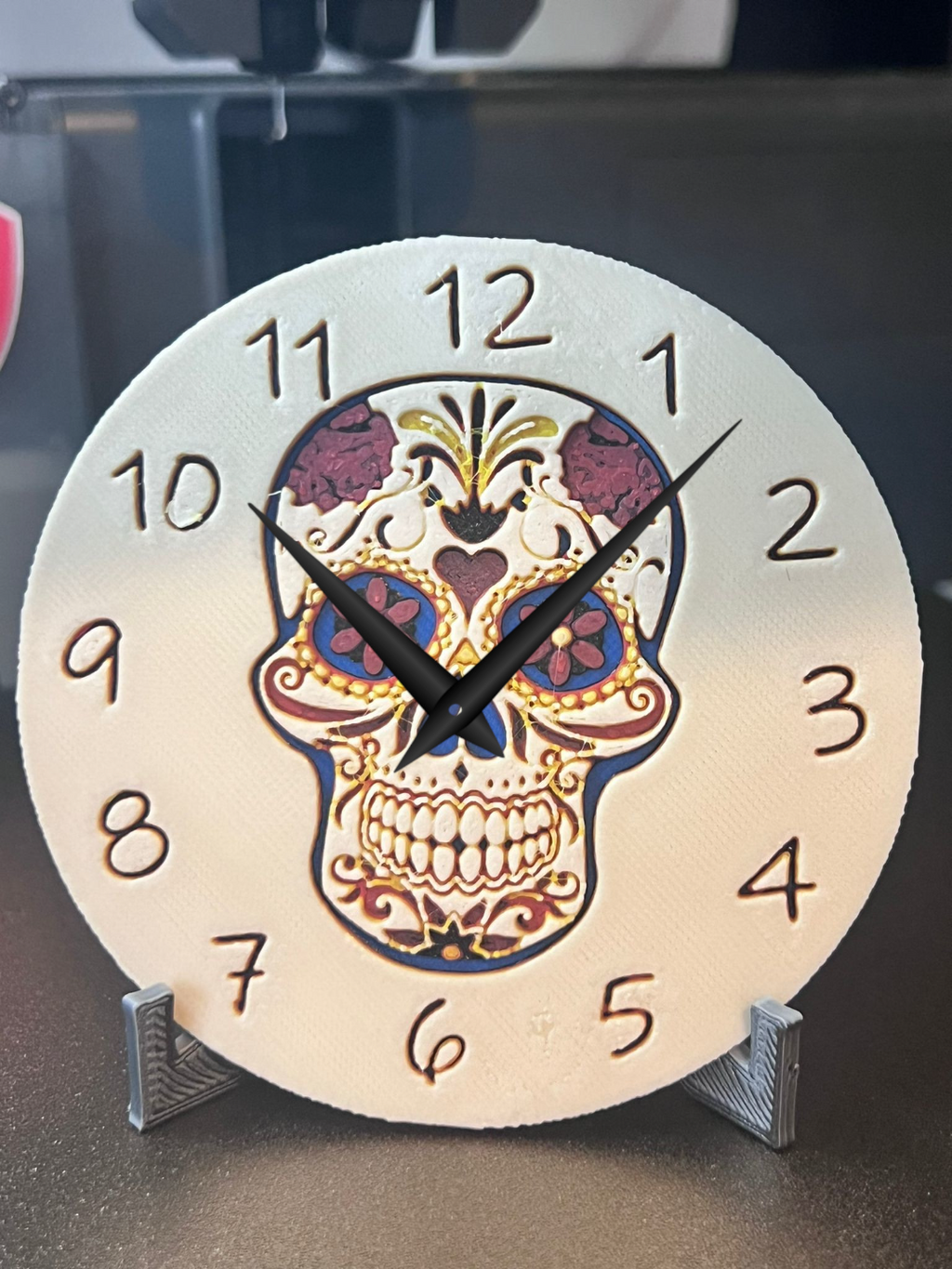 mexico skull hueforge clock face