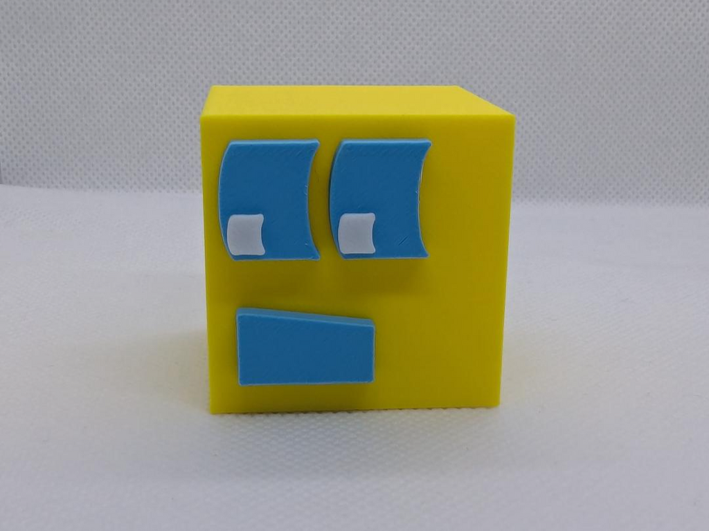 Geometry Dash Cube of Aaah Yellow w/blue