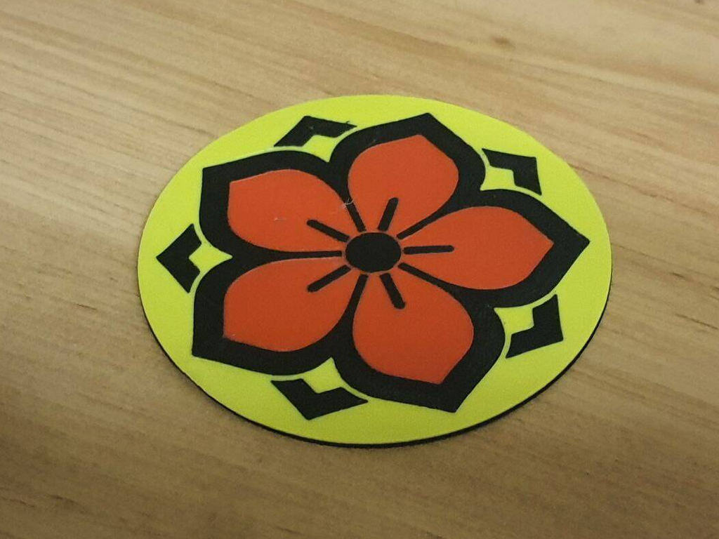 Color Flower Coaster Set Mug