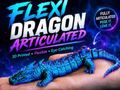 Crystal Flexi Dragon - Articulated Dark Dragon