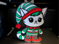 Christmas Elf Cat Decoration