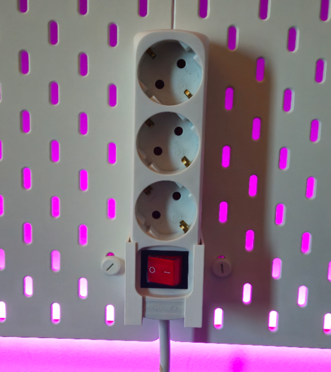 Powerstrip holder IKEA skadis