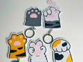 Cat Hand Keychain Pack