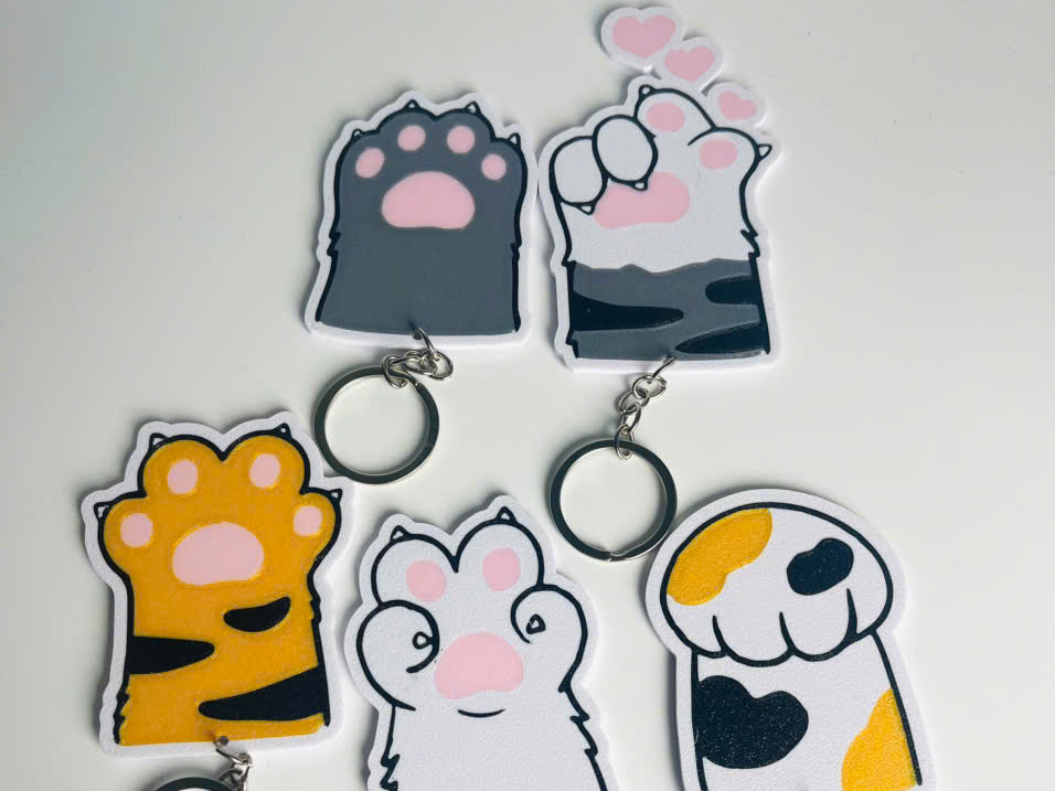 Cat Hand Keychain Pack