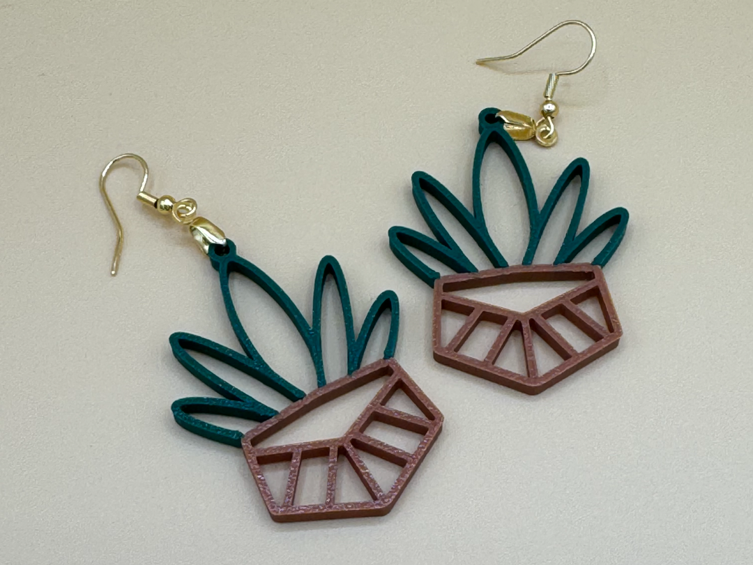 Potted Plant Earrings