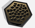 Soap Hex Dish with Lid Voronoi Design