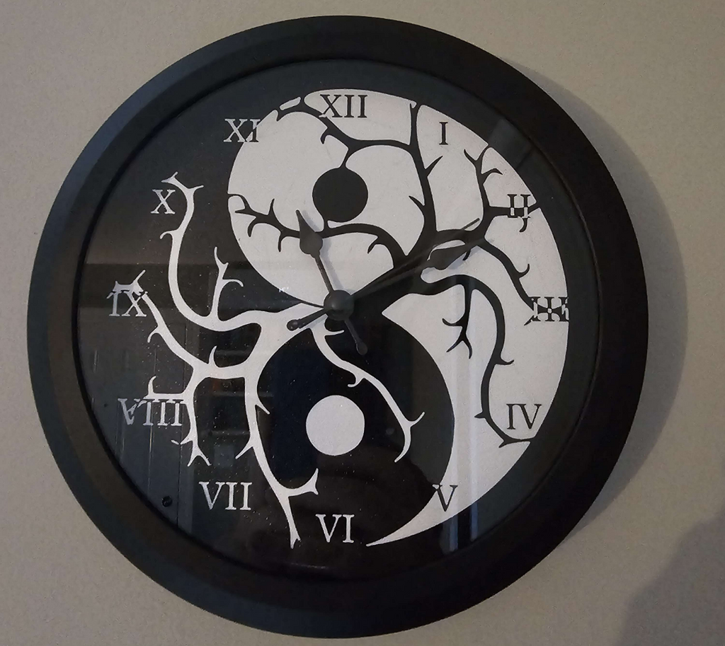 Yin Yang Tree of Life Clock Face