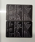 Wallet Card Morse Code - Embedded Characters