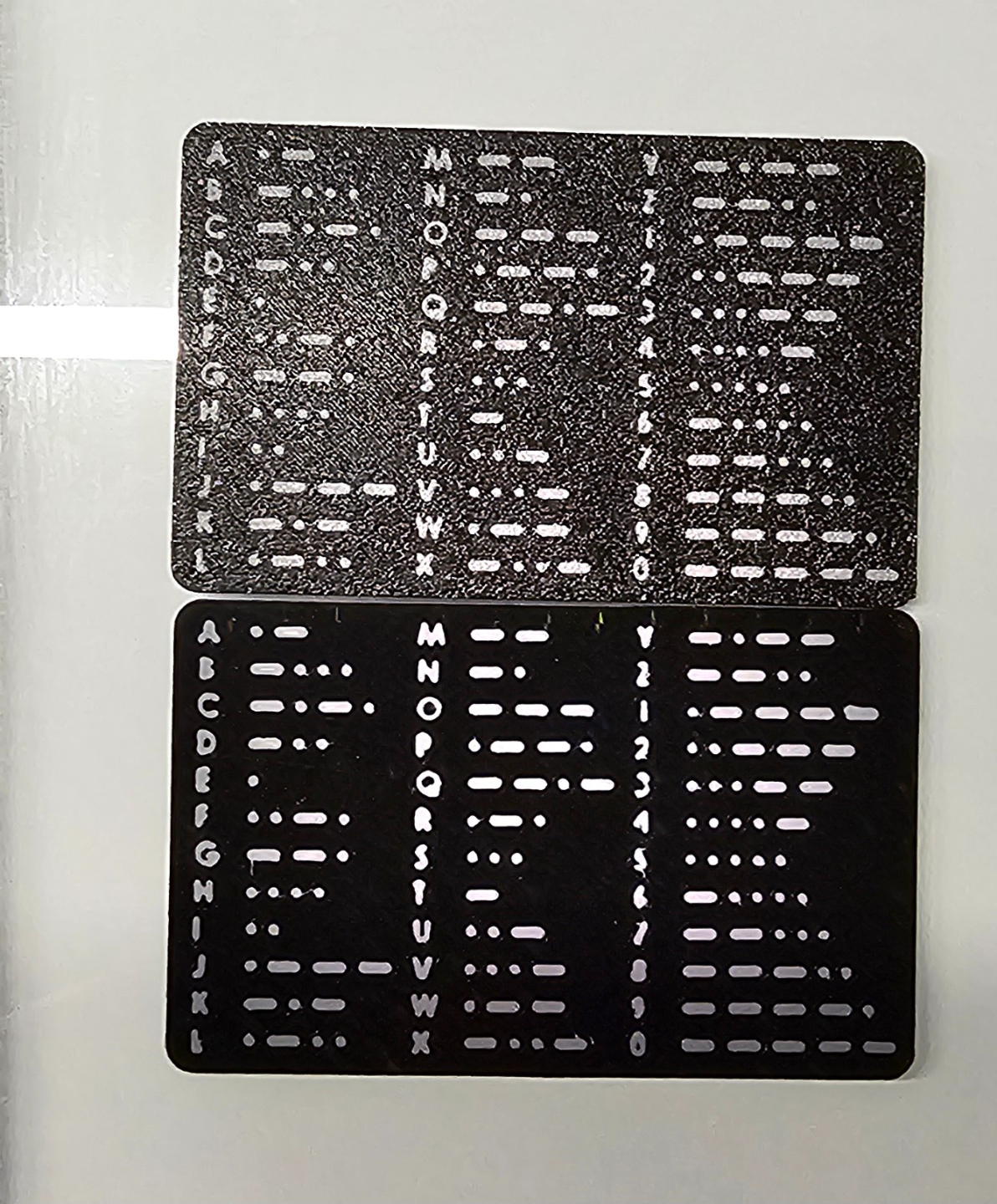 Wallet Card Morse Code - Embedded Characters