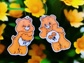 Care bear earrings keychain charm