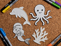 Mermaid Coral Octopus Dolphin Coloring