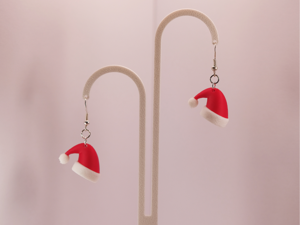 Santa hat earrings