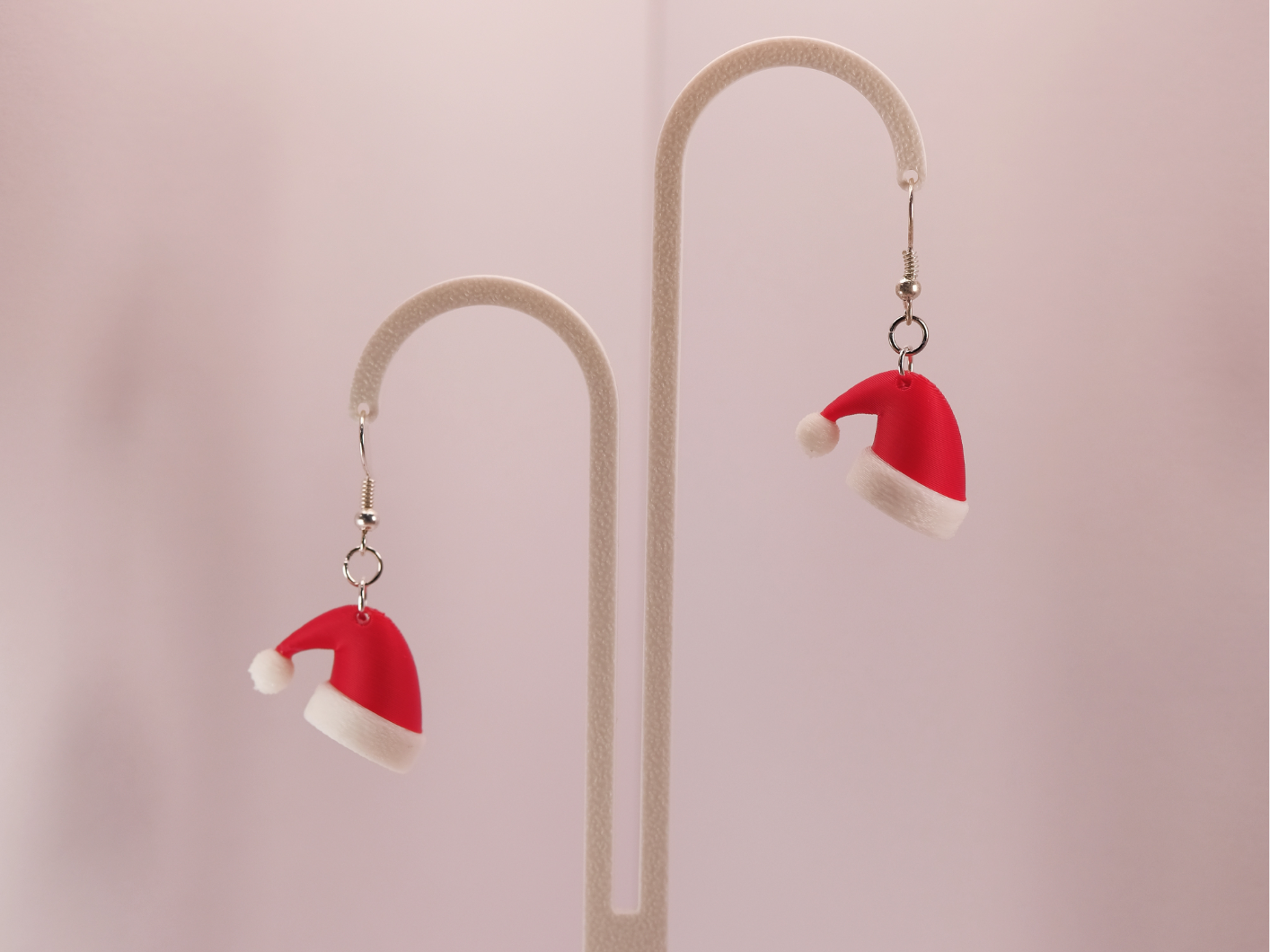 Santa hat earrings