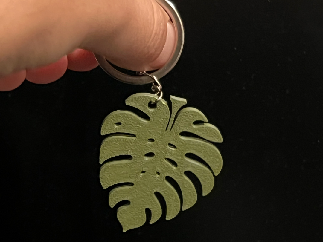 Monstera Leaf Keychain