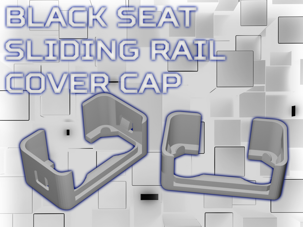 Black Seat Sliding Rail Cover Cap