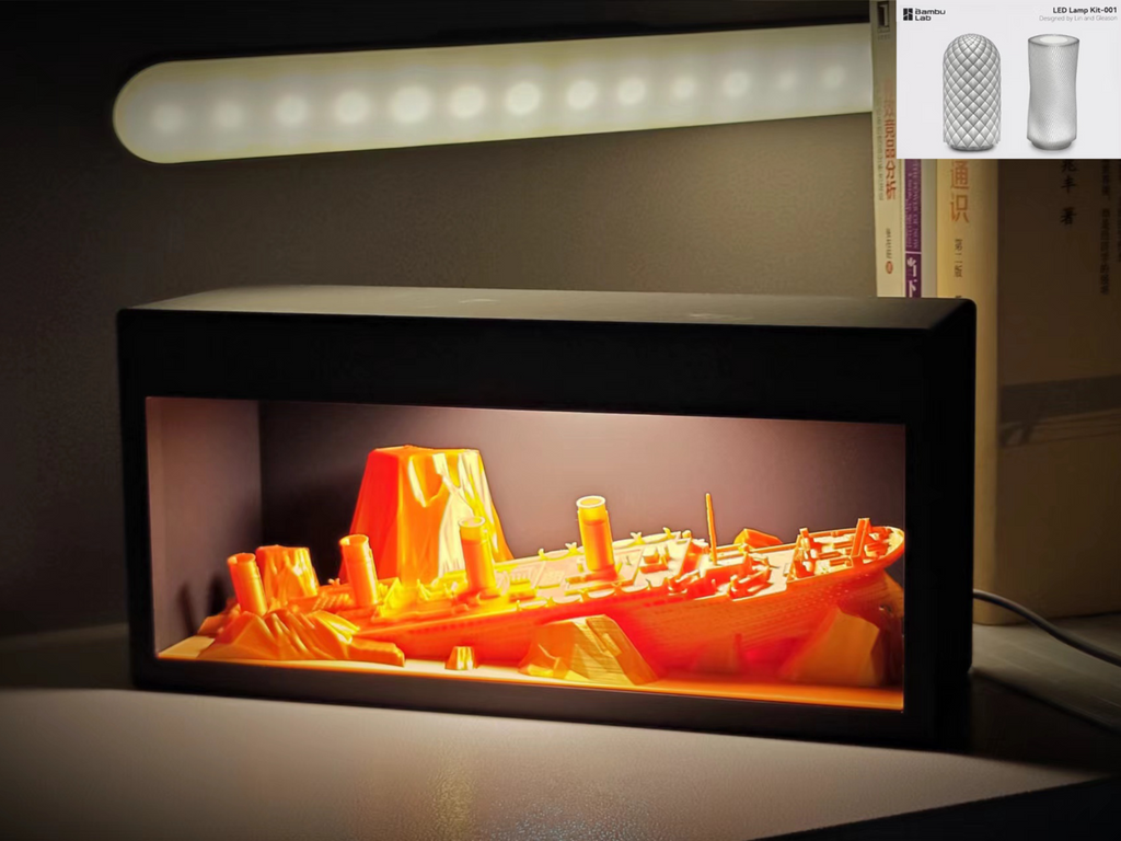 Titanic Lamp for LED Lamp 001 kit泰坦尼克灯适配拓竹Lamp 001