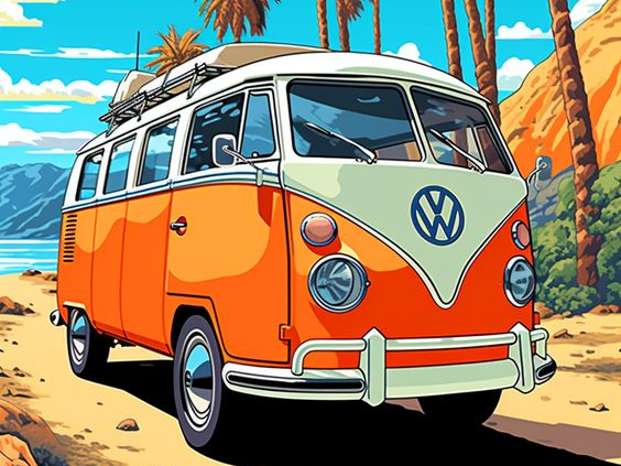 VW Bus Hueforge